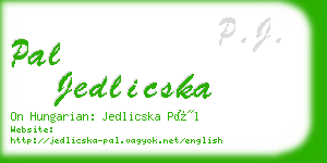 pal jedlicska business card